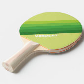 Lily Pad Green Stripes with Name Tischtennis Schläger (Vorderseite)