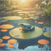Lily Pad King - Square Vinyl Aufkleber (Vorderseite)