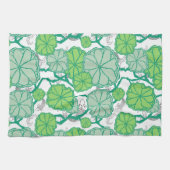 Lily Pad Koi Pond Pattern Kitchen Geschirrtuch (Horizontal)