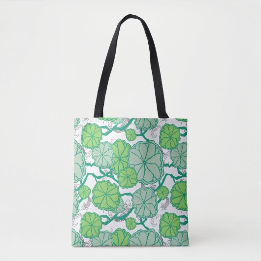 Lily Pad Koi Pond Pattern Tasche (Vorderseite)