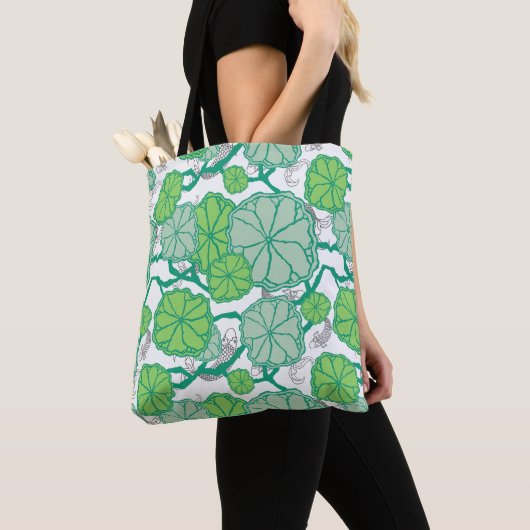 Lily Pad Koi Pond Pattern Tasche (Von Nahem)