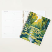 Lily Pad Pond | Green Watercolor Nature Planer (Anzeige)
