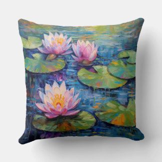 Lily Pad Pond Throw Kissen
