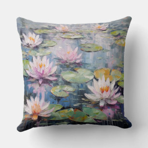 Lily Pad Pond Throw Kissen