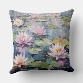 Lily Pad Pond Throw Kissen