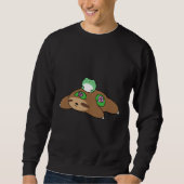 Lily Pad Sloth und Frosch Sweatshirt (Vorderseite)