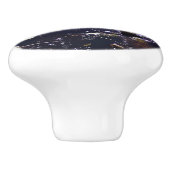 Lily pad Water Fairy Reflection Keramikknauf (Seitenansicht)