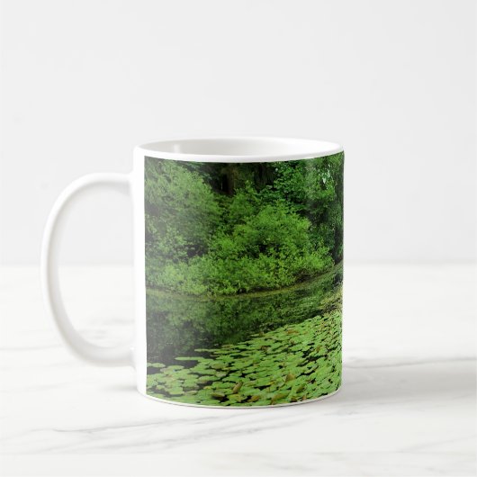 Lily Pads auf dem Teich Kaffeetasse (Links)