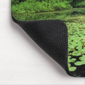 Lily Pads auf dem Teich Mousepad (Ecke)