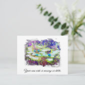 *|* Lily Pads Monet Pond AR23 Personalisieren Sie  Postkarte (Stehend Vorderseite)