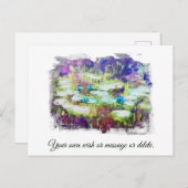 *|* Lily Pads Monet Pond AR23 Personalisieren Sie  Postkarte (Vorne/Hinten)