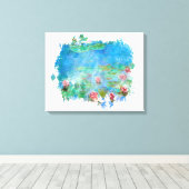 ** Lily Pads Pond Malerei AR23 Monet Art Leinwanddruck (Insitu (Holzboden))