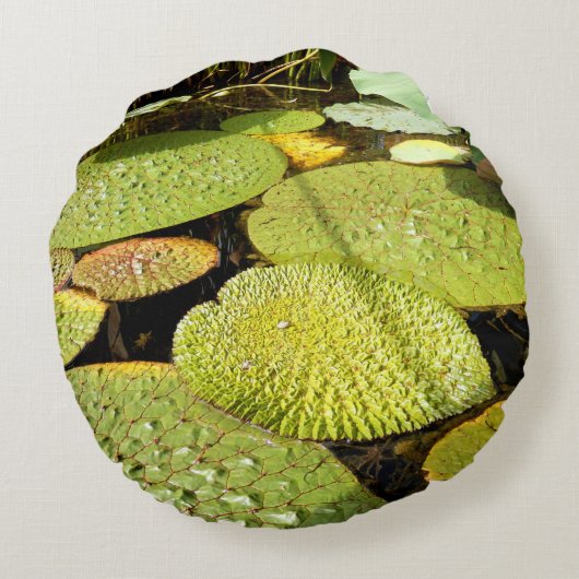 Lily Pads Round Cushion Rundes Kissen (Rückseite)
