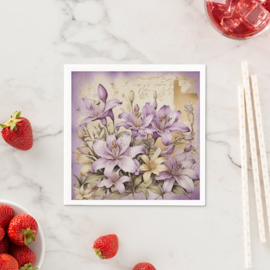 Lily Paper Napkin Serviette (Beispiel)