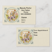 Lily Pearl Beautician Terminkarte (Vorne/Hinten)