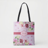 Lily & Peony Floral Lila Tasche (Vorderseite)