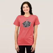 LILY-Peptid, Pfau mit individuellem Text, hell Tri-Blend Shirt (Vorderseite voll)
