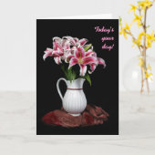 Lily Pitcher Birthday Card Karte (Gelbe Blume)