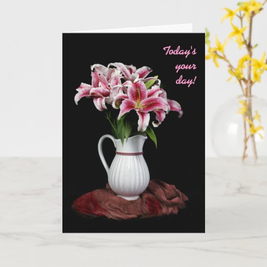 Lily Pitcher Birthday Card Karte (Gelbe Blume)