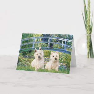 Lily Pond Bridge - Westies (zwei) Karte