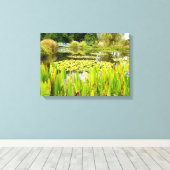 Lily Pond Canvas Print Leinwanddruck (Insitu (Holzboden))