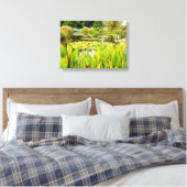 Lily Pond Canvas Print Leinwanddruck (Insitu (Schlafzimmer))