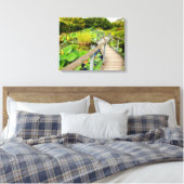 Lily Pond Canvas Print Leinwanddruck (Insitu (Schlafzimmer))