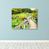 Lily Pond Canvas Print Leinwanddruck (Insitu (Holzboden))