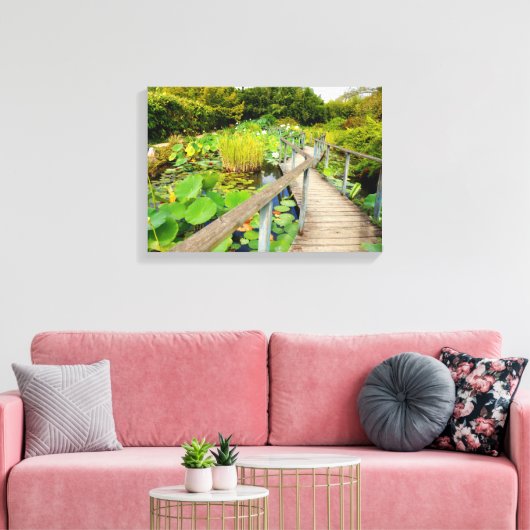 Lily Pond Canvas Print Leinwanddruck (Insitu (Wohnzimmer))