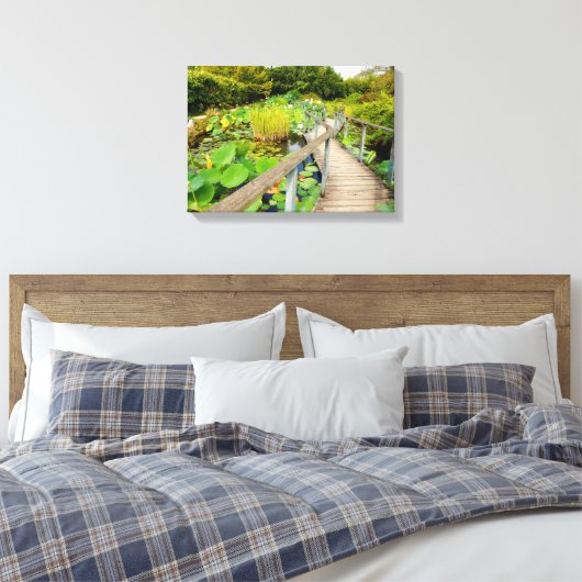 Lily Pond Canvas Print Leinwanddruck (Insitu (Schlafzimmer))