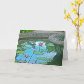 "LILY POND" (FOTO MANIP) KARTE (Gelbe Blume)