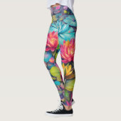 Lily Pond Leggings - Elegante Wasserlilie (Links)