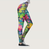 Lily Pond Leggings - Elegante Wasserlilie (Rechts)