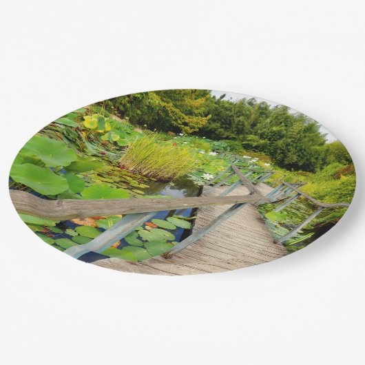 Lily Pond Paper Plate Pappteller (Schrägansicht)