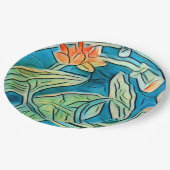 Lily Pond Paper Plate Pappteller (Schrägansicht)