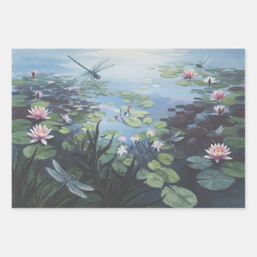 Lily Pond Serie 1 Geschenkpapier Set (Vorderseite)