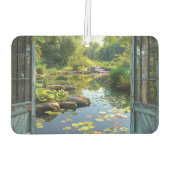 Lily Pond Window Rocks Blume Pflanze Wasserfall Autolufterfrischer (Rückseite)