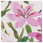 LILY PROLIFERIERUNG Pink Floral Watercolor  Stoff (Nahaufnahme)