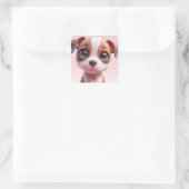 "Lily" Quadratischer Aufkleber (Tasche)