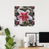 Lily Red White Pflanzen House Poster (Heimbüro)