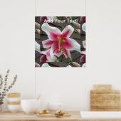 Lily Red White Pflanzen House Poster (Küche)