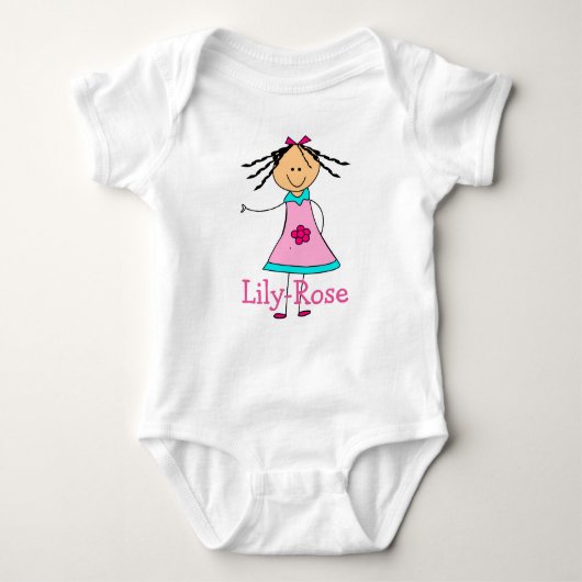 Lily-Rose - Babygeschenke - personalisiert Baby Strampler (Vorderseite)