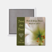 Lily Save the Date Magnet (Vorderseite/Rückseite)