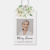 Lily Seed Packet Gedenkfeier Geschenkanhänger (Rückseite)