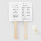 Lily Simple Classic Elegante Wedding Program Fächer (Vorne und Hinten)