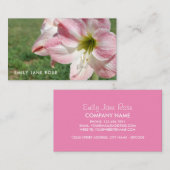 Lily 'Stargazer', Orientalische Lilien, Floristry Visitenkarte (Vorne/Hinten)