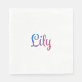 Lily Stylish Cursive Serviette (Vorderseite)
