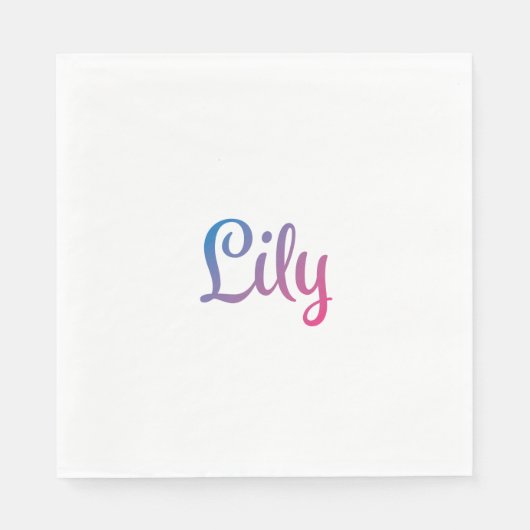 Lily Stylish Cursive Serviette (Vorderseite)
