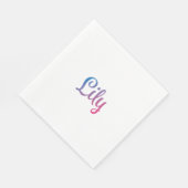 Lily Stylish Cursive Serviette (Ecke)