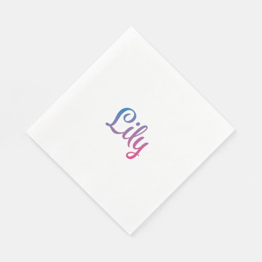 Lily Stylish Cursive Serviette (Ecke)